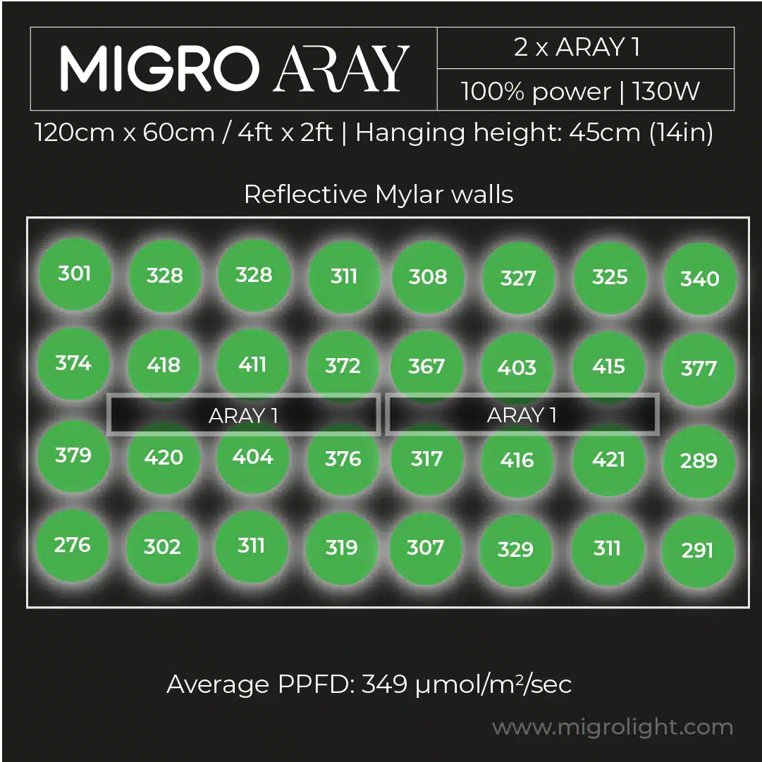 MIGRO ARAY 1 | LED-Pflanzenlampe für Sämlinge und Stecklinge